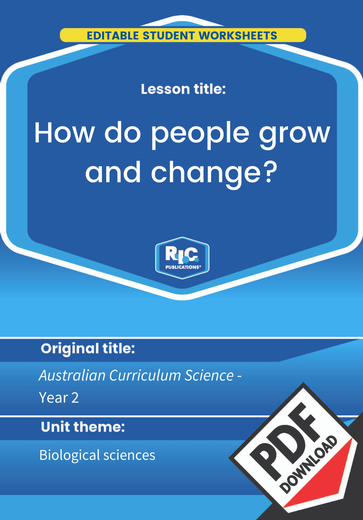 How do people grow and change? | Australian Curriculum Science ...