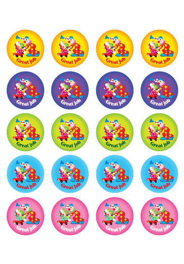 Clown – Great Job stickers – 100 pack | Cross–Curricular, Stickers